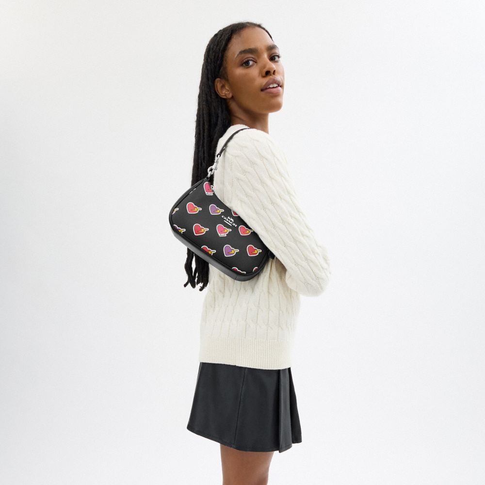 Teri Shoulder Bag With Heart Bolt Print