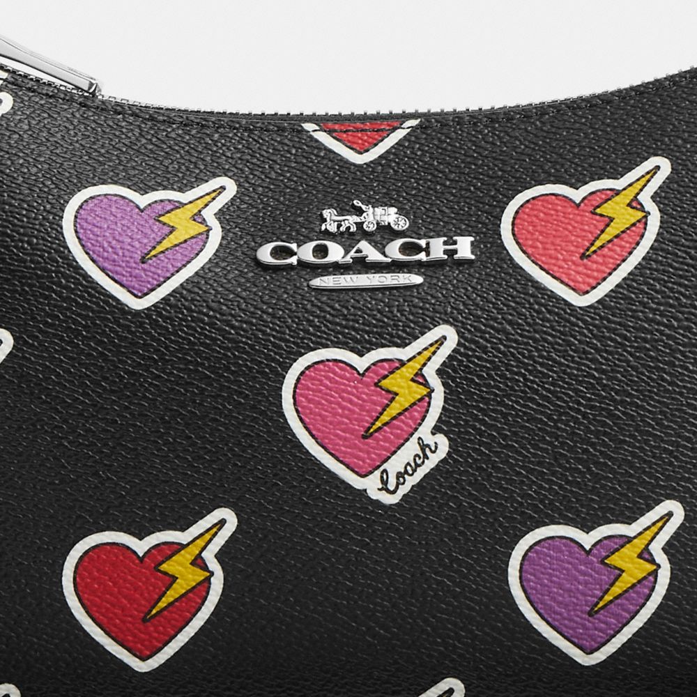Teri Shoulder Bag With Heart Bolt Print