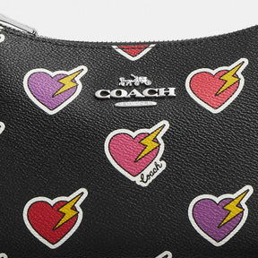 Teri Shoulder Bag With Heart Bolt Print
