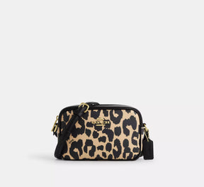 Mini Jamie Camera Bag With Leopard Print