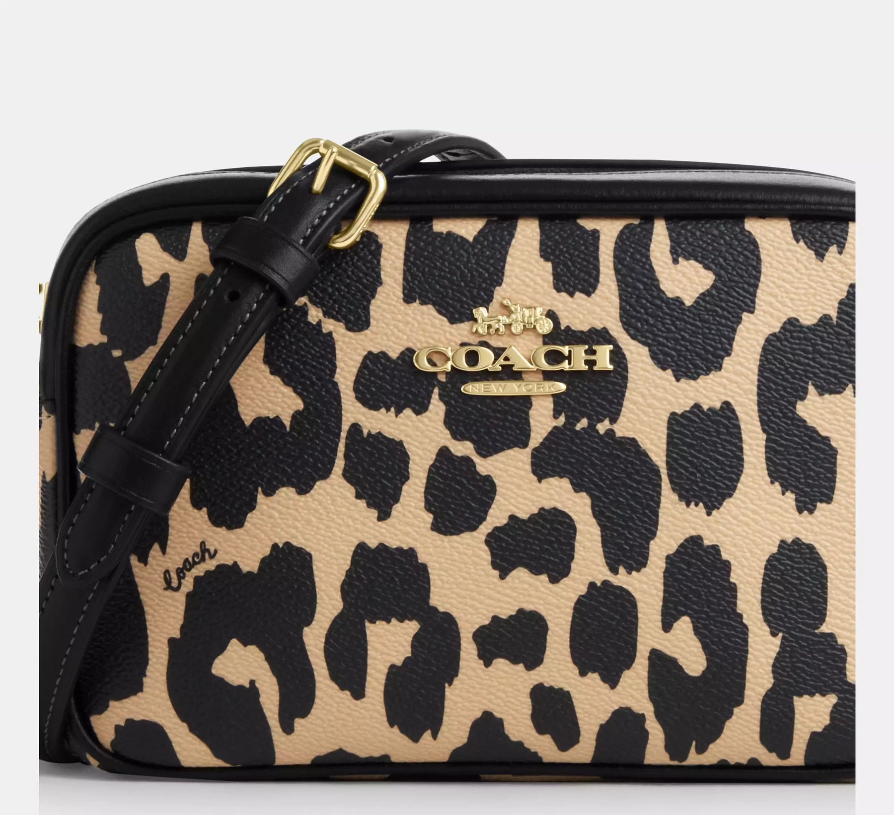 Mini Jamie Camera Bag With Leopard Print