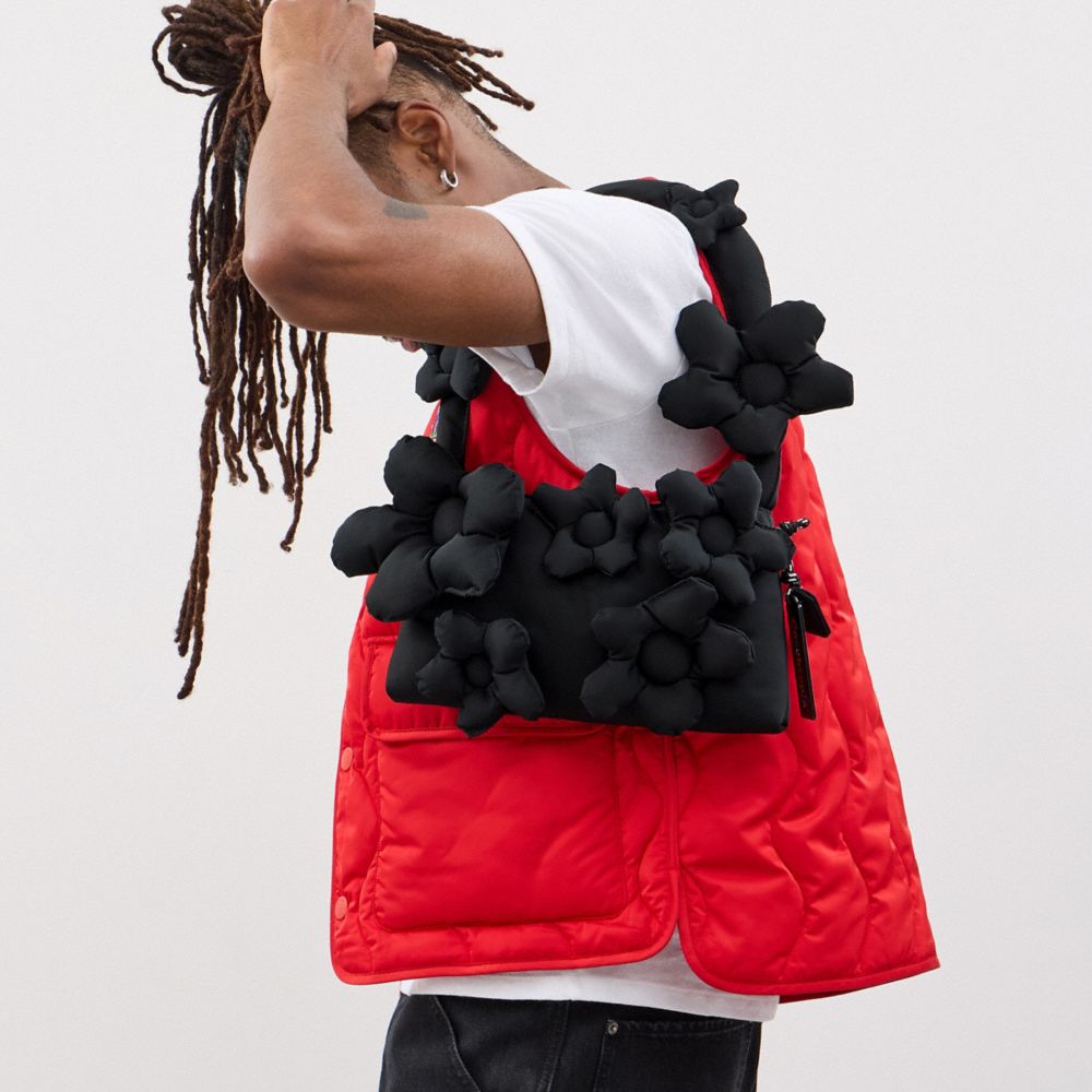 Coachtopia Loop Shoulder Bag With Floral Appliqué