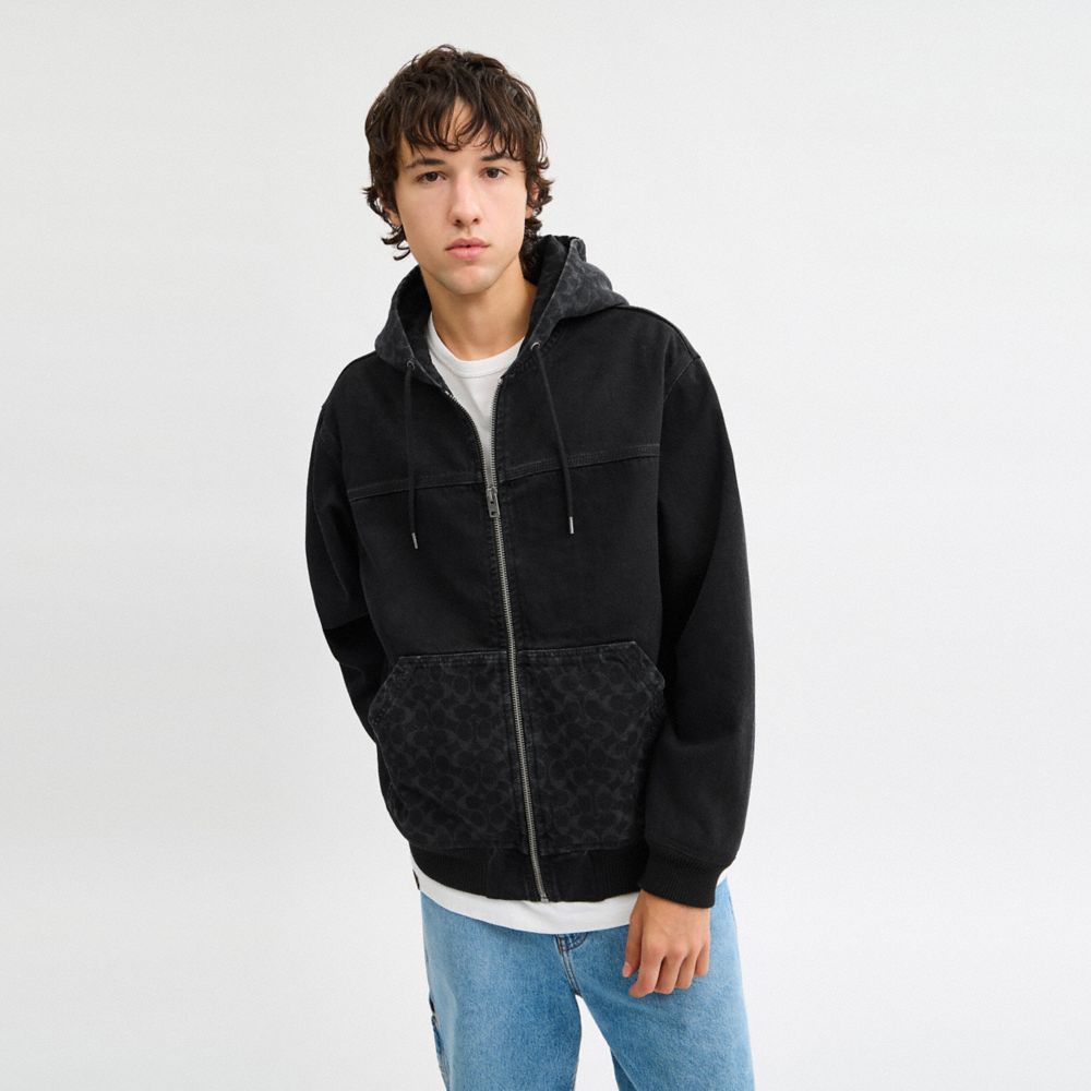 Signature Denim Zip Jacket