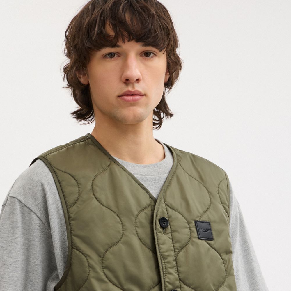 Quilted Vest In Recycled Polyester