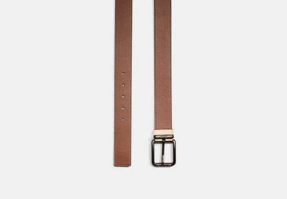 Restored Roller Buckle Cut-To-Size Reversible Belt, 38 Mm