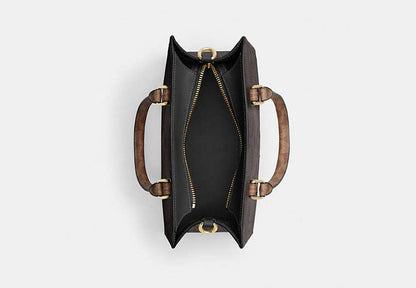 Maggie Small Tote Bag In Blocked Signature Canvas