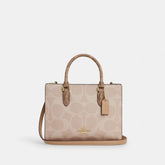 Maggie Small Tote Bag In Blocked Signature Canvas