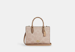 Maggie Small Tote Bag In Blocked Signature Canvas