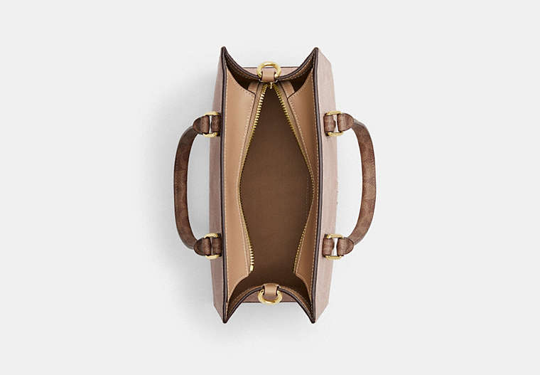 Maggie Small Tote Bag In Blocked Signature Canvas
