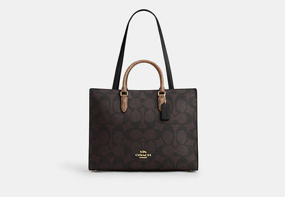 Maggie Tote Bag In Blocked Signature Canvas