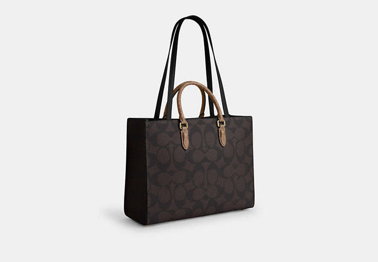 Maggie Tote Bag In Blocked Signature Canvas