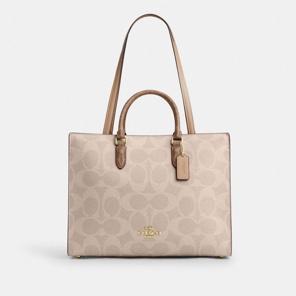 Maggie Tote Bag In Blocked Signature Canvas