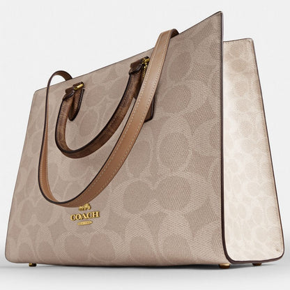 Maggie Tote Bag In Blocked Signature Canvas