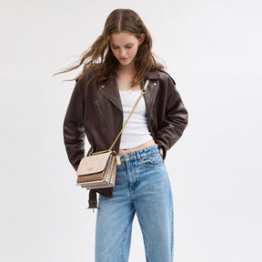 Klare Crossbody Bag In Blocked Signature Canvas
