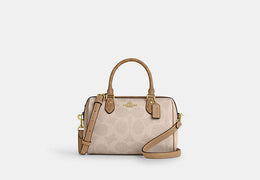 Rowan Satchel Bag In Blocked Signature Canvas