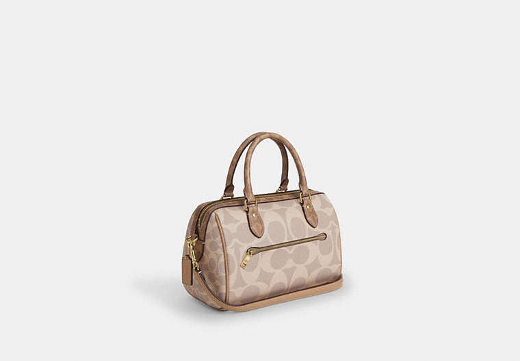 Rowan Satchel Bag In Blocked Signature Canvas