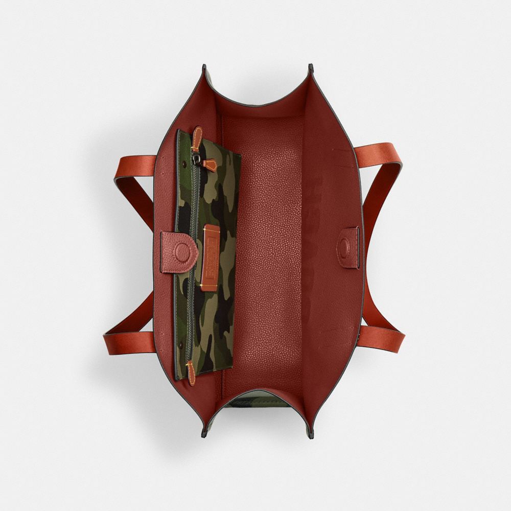 Relay Tote Bag With Camo Print And Coach Graphic