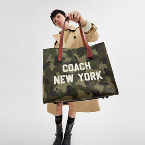 Relay Tote Bag With Camo Print And Coach Graphic