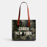 Relay Tote Bag 34 With Camo Print And Coach Graphic