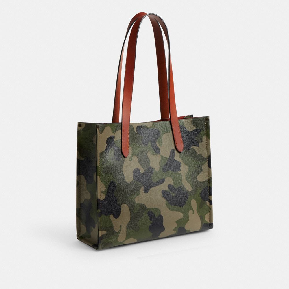 Relay Tote Bag 34 With Camo Print And Coach Graphic