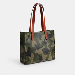 Relay Tote Bag 34 With Camo Print And Coach Graphic