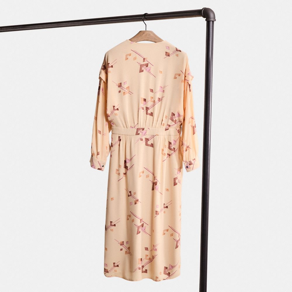 Restored Crepe Draped Midi Dress