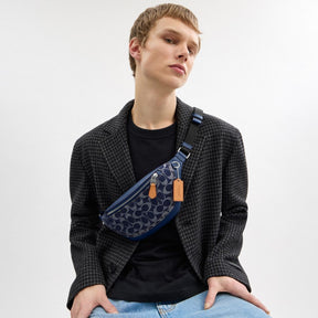 Warren Mini Belt Bag In Signature Denim
