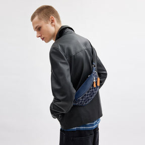 Warren Mini Belt Bag In Signature Denim