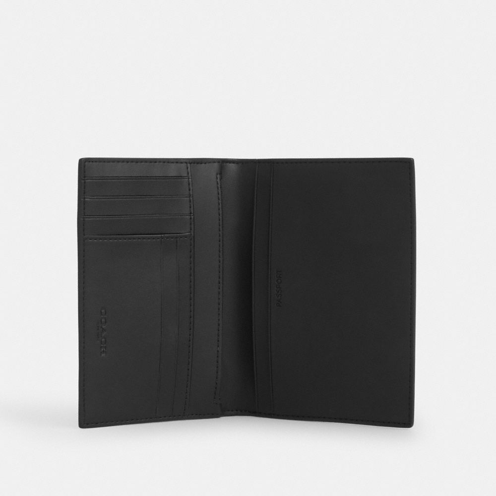 Passport Card Case In Signature Canvas With Patches