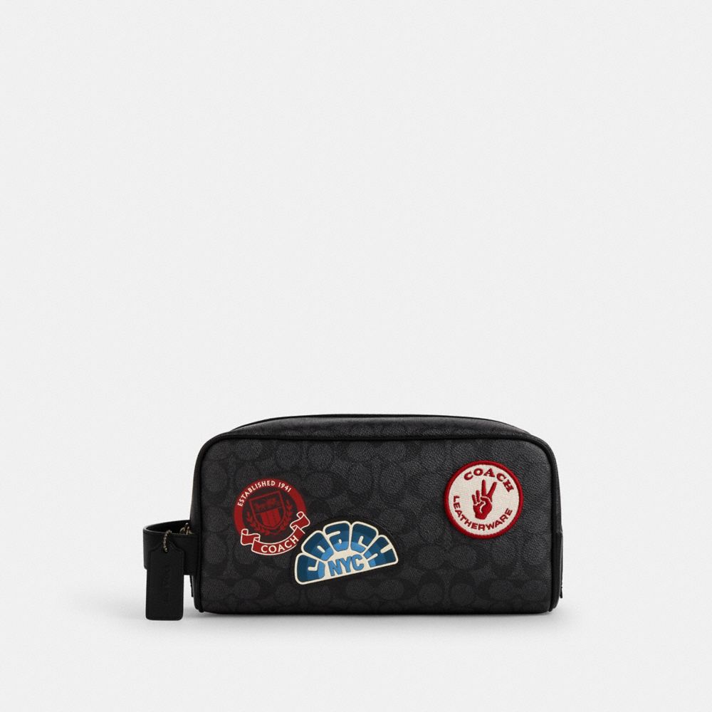 Large Travel Kit In Signature Canvas With Patches