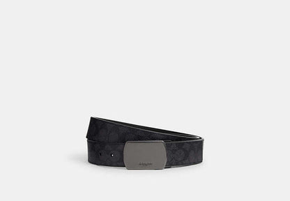 Plaque Buckle Cut-To-Size Reversible Belt, 38 Mm