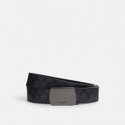 Plaque Buckle Cut-To-Size Reversible Belt, 38 Mm