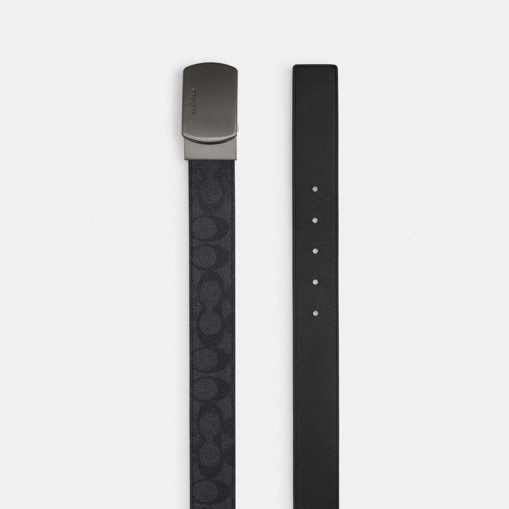 Plaque Buckle Cut To Size Reversible Belt, 38 Mm