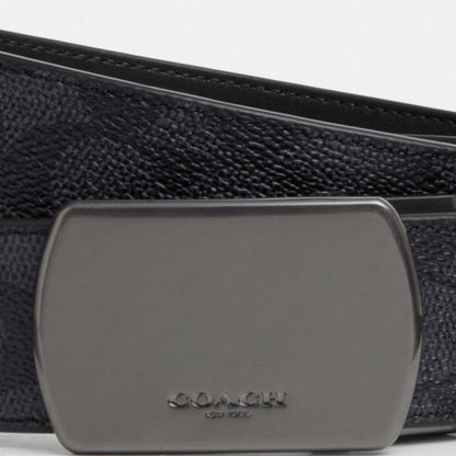 Plaque Buckle Cut-To-Size Reversible Belt, 38 Mm