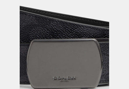 Plaque Buckle Cut-To-Size Reversible Belt, 38 Mm