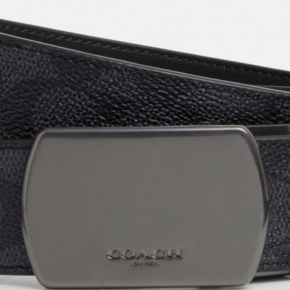 Plaque Buckle Cut-To-Size Reversible Belt, 38 Mm