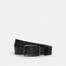Double Bar Buckle Cut-To-Size Reversible Belt, 38 Mm