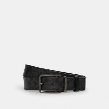 Double Bar Buckle Cut-To-Size Reversible Belt, 38 Mm