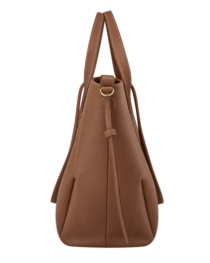 [AI-GENERATED:SIDE] Cyme Edition Textured Camel — Side Profile