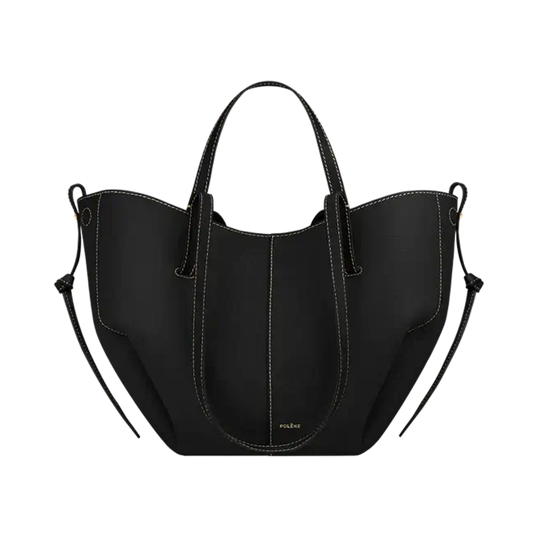 Cyme Mini Edition Textured Black with Ecru Stitching