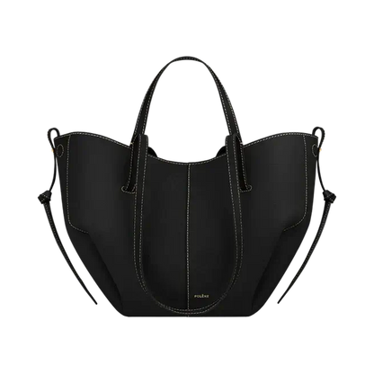Cyme Mini Edition Textured Black with Ecru Stitching