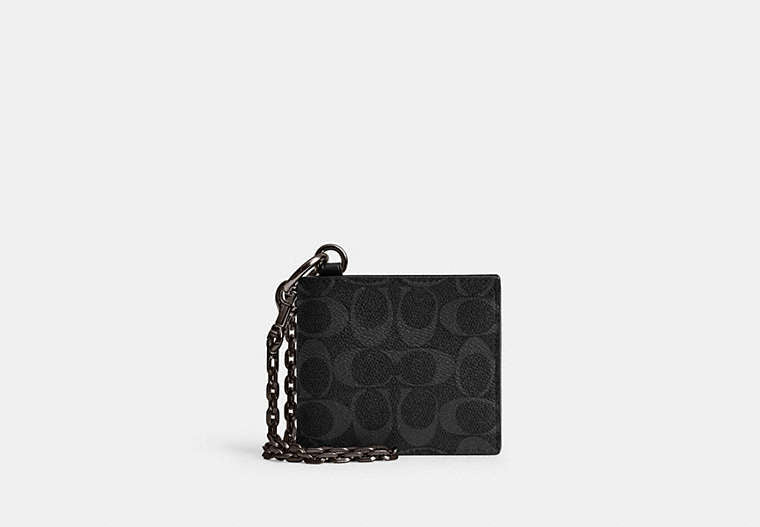 Billfold Wallet With Chain In Signature Canvas