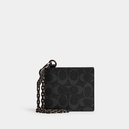 Billfold Wallet With Chain In Signature Canvas
