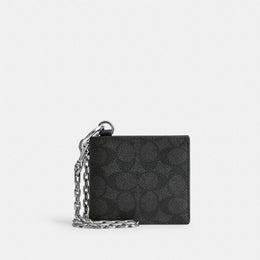 Billfold Wallet With Chain In Signature Canvas