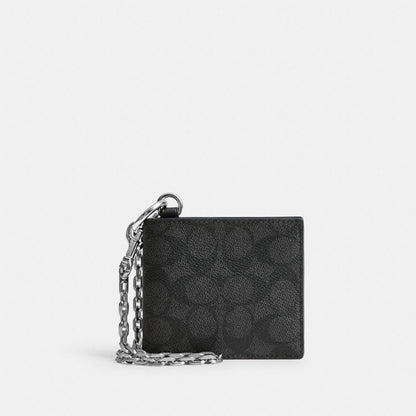 Billfold Wallet With Chain In Signature Canvas