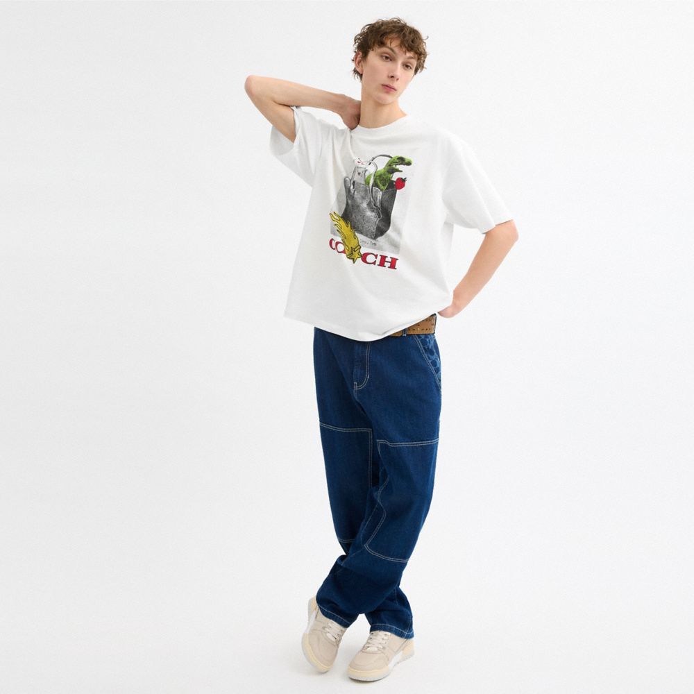 Collage Relaxed T Shirt In Organic Cotton