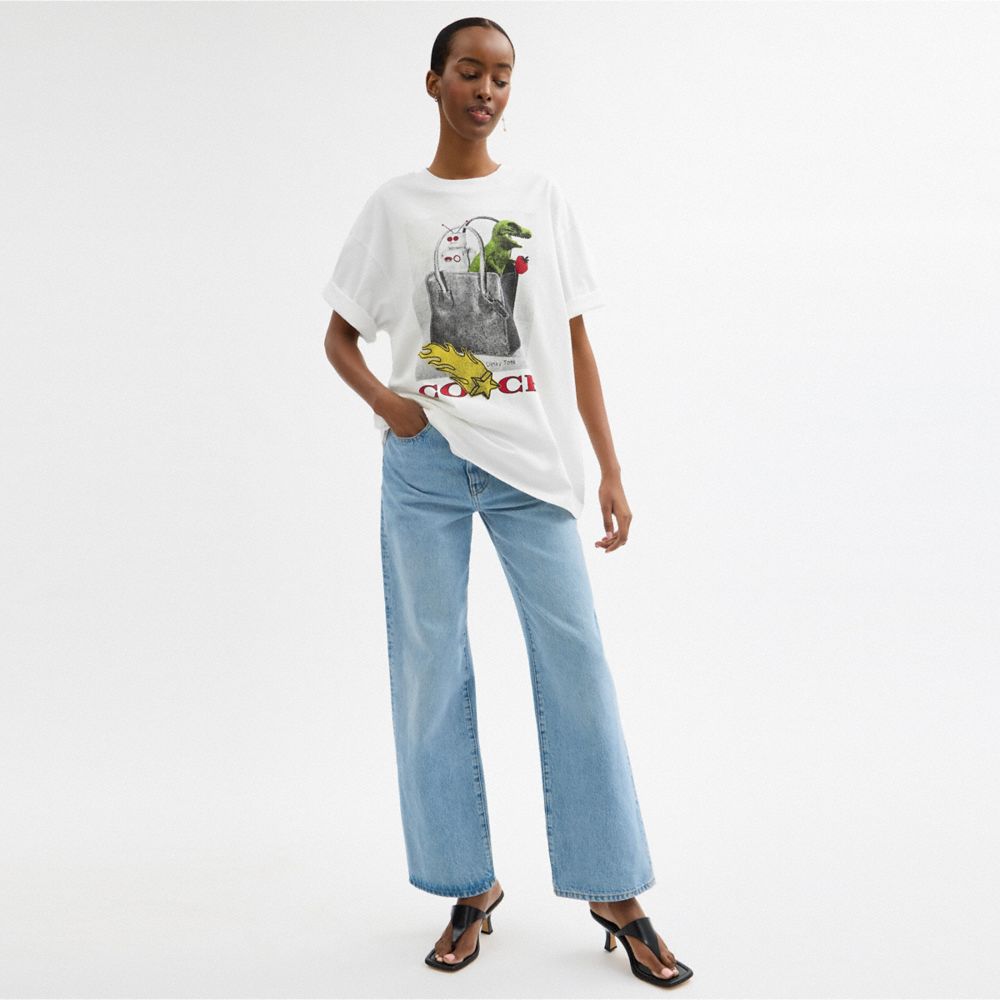 Collage Relaxed T Shirt In Organic Cotton