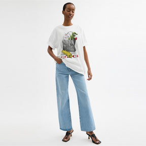 Collage Relaxed T Shirt In Organic Cotton