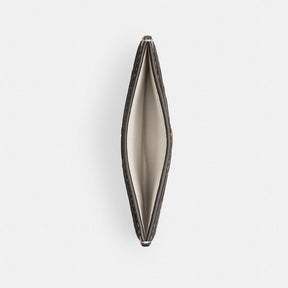 Essential Card Case With Quilting And Heart Print