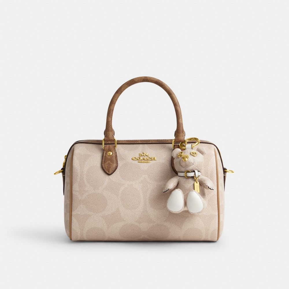 Collectible Bear Bag Charm In Signature Canvas